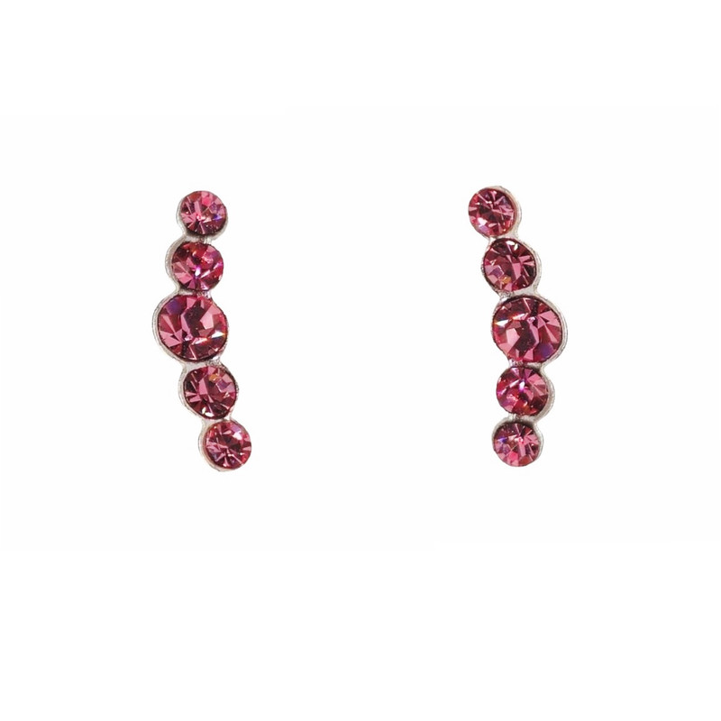 گوشواره نقره زنانه آی ام مدل هلال لوکس