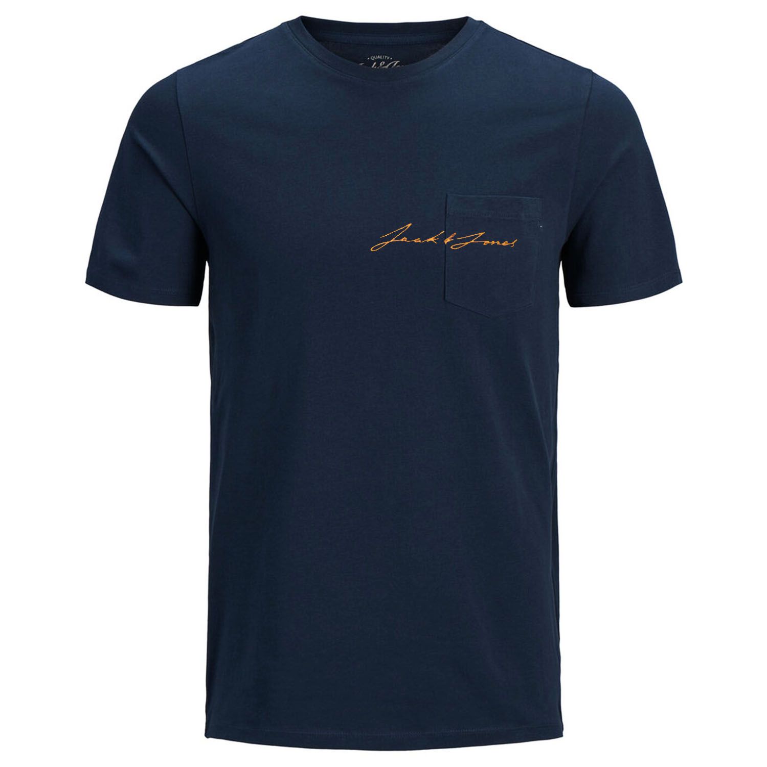 تی شرت آستین کوتاه مردانه جک اند جونز مدل ساده جیب دار کد Olympus12180662 رنگ سرمه ای