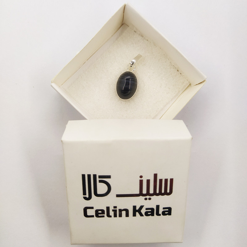 آویز گردنبند نقره زنانه سلین کالا مدل عقیق سلیمانی ce-As164