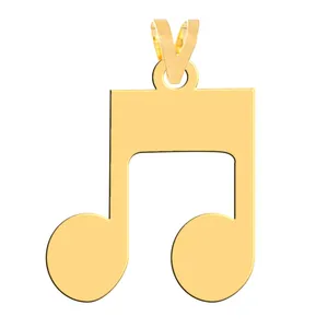 آویز گردنبند طلا 18 عیار زنانه فرشته مدل نت موسیقی WNL-000623