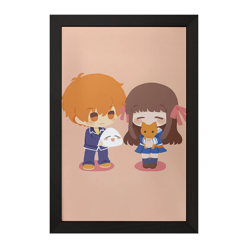 تابلو خندالو مدل هوندا و کیو انیمه سبد میوه کد 33985