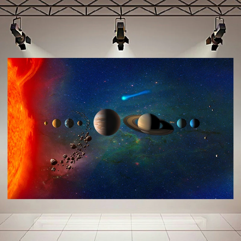 پوستر طرح کهکشان و ستارگان مدل منظومه شمسی کد AR17870