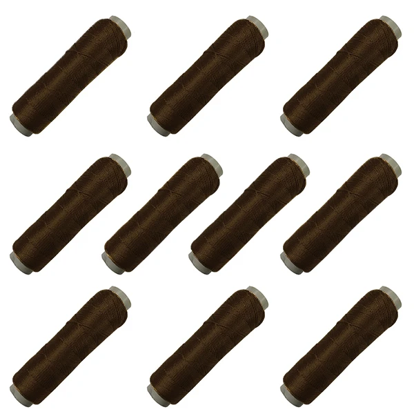نخ دوخت چرم دوزی مدل DarkBrw10 بسته 10 عددی