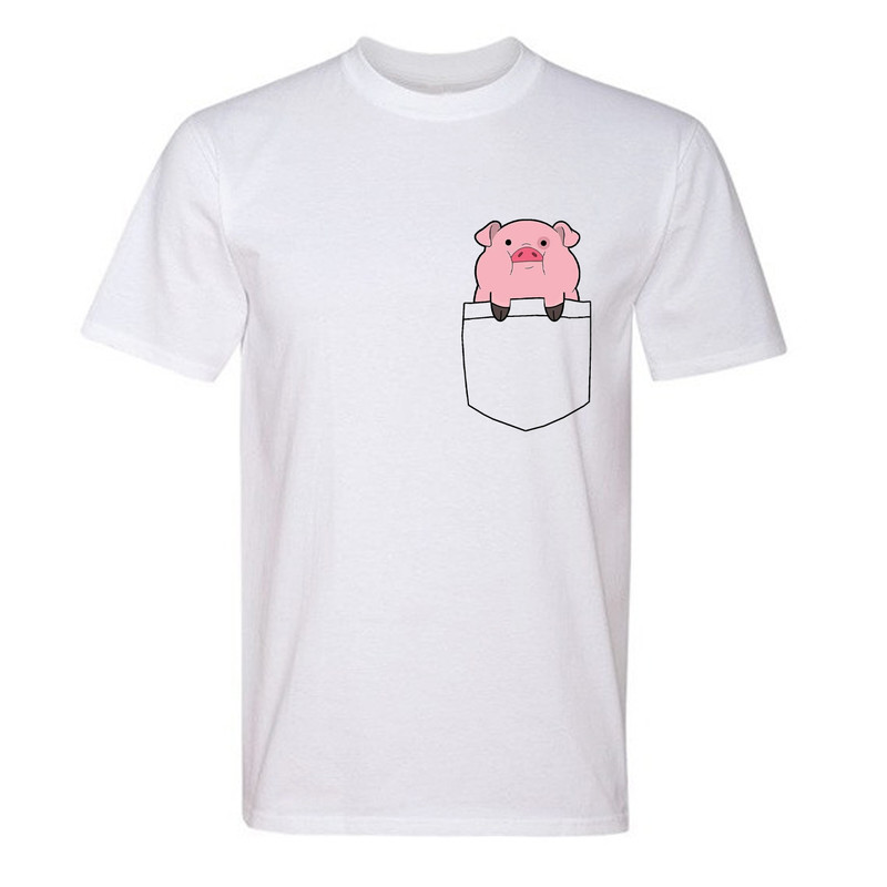 تی شرت آستین کوتاه مردانه مدل T376 طرح جیب خوک