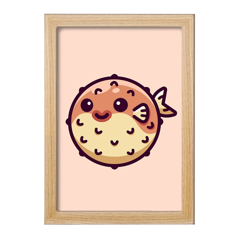 تابلو خندالو مدل حیوانات آبزی ماهی بادکنکی کد 28163