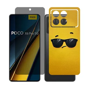 Glass Together model privacy Screen Protector Suitable for Xiaomi Poco X6 Pro Mobile Phone with Back cover sticker