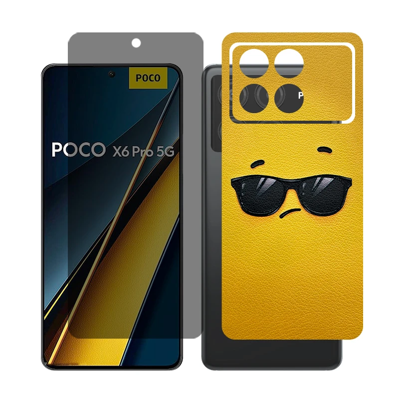 محافظ صفحه نمایش حریم شخصی گلس مدل Together مناسب برای گوشی موبایل شیائومی Poco X6 Pro به همراه برچسب پوششی