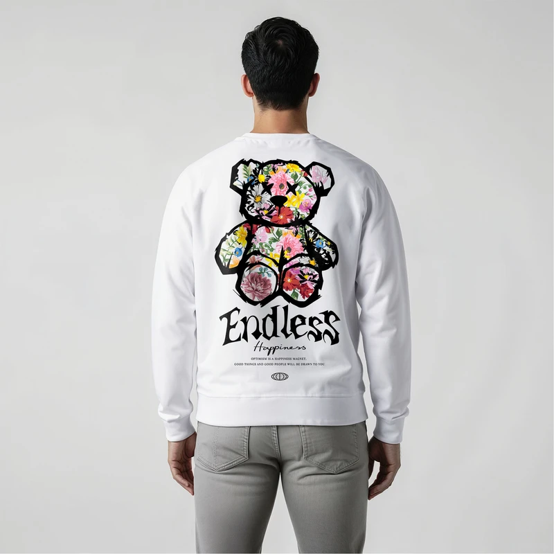 سویشرت مردانه مدل دورس کد 14030807b رنگ سفید