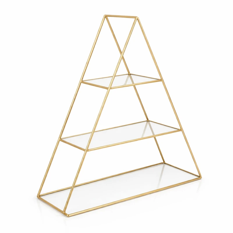 استند لوازم آرایشی مدل هرمی سه طبقه