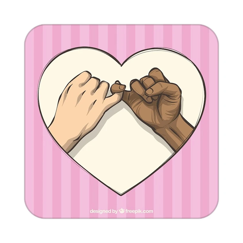 زیر لیوانی کاکتی طرح عاشقانه مدل mp38000