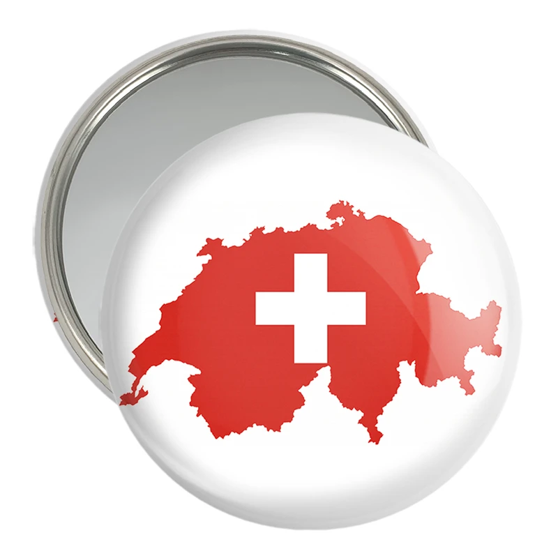 آینه جیبی خندالو مدل پرچم سوئیس  کد 20418