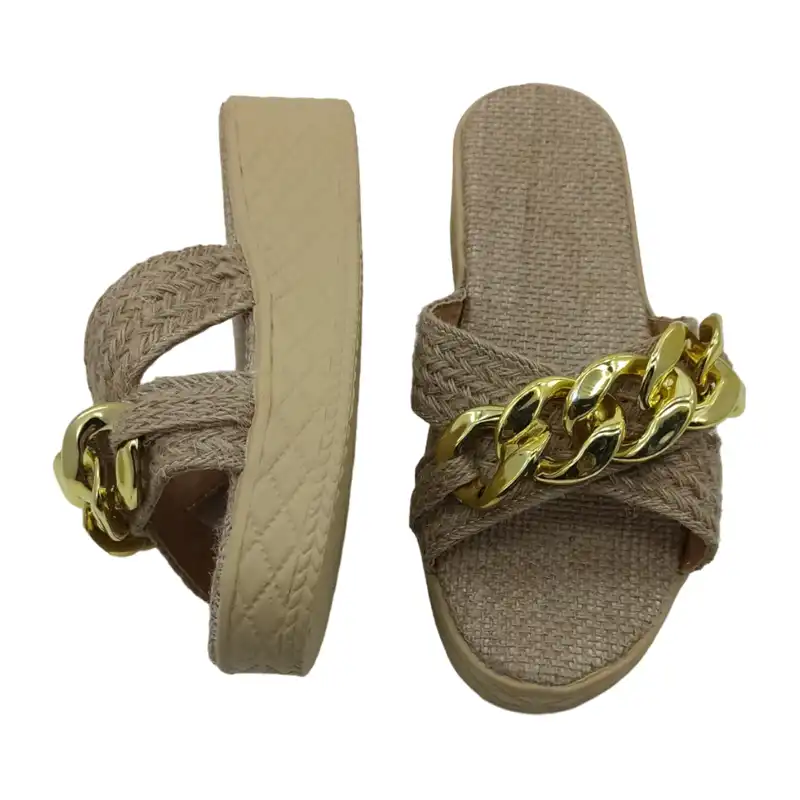 دمپایی زنانه مدل کنفی زنجیری