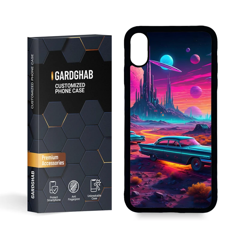 کاور گارد قاب مدل پشت گلس هنری مناسب برای گوشی موبایل اپل iPhone Xs MAX