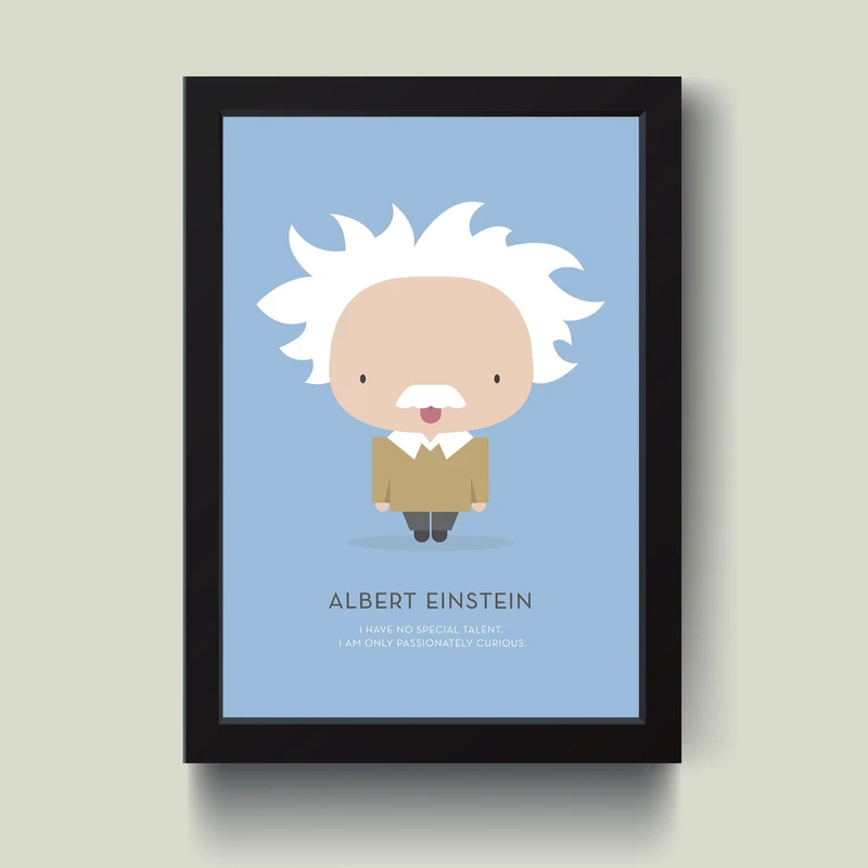 تابلو مدل مینیمال Albert Einstan آلبرت انیشتین کد m2415-b