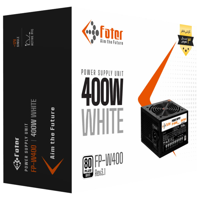 منبع تغذیه کامپیوتر 400 وات فاطر مدل FP-W400 80Plus 400W