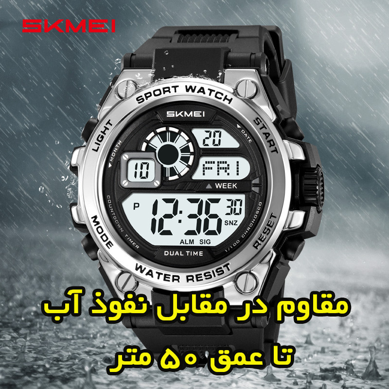 ساعت مچی دیجیتال مردانه اسکمی مدل 2318 BKSI
