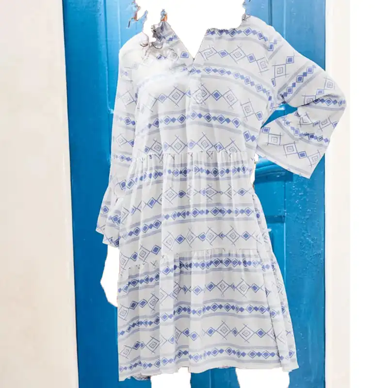 پیراهن زنانه اسمارا مدل لوزی blu