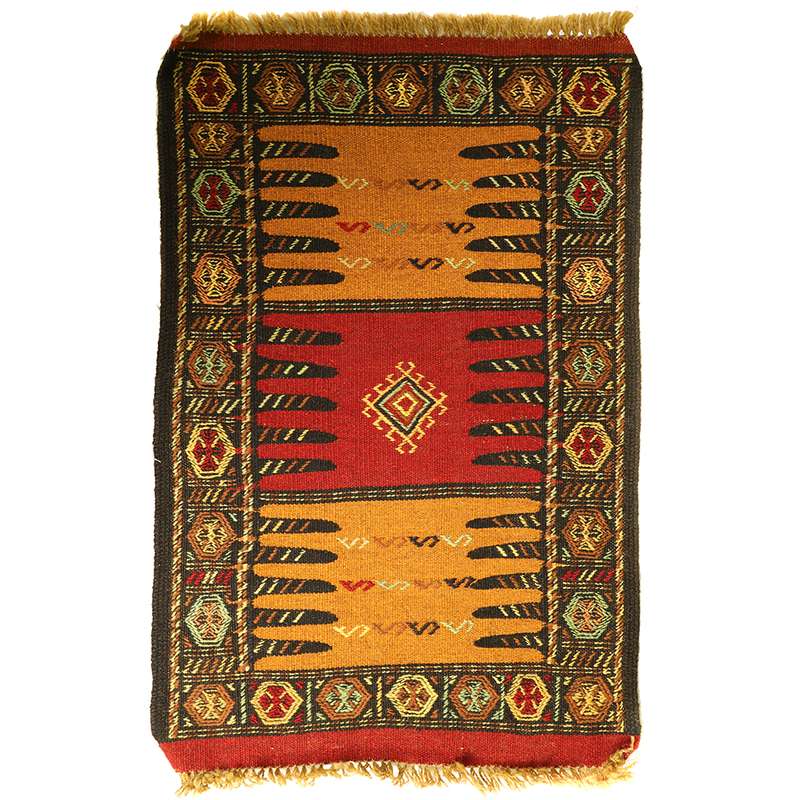  گلیم دستبافت نیم متری مدل تمام بافت خراسان کد 410213