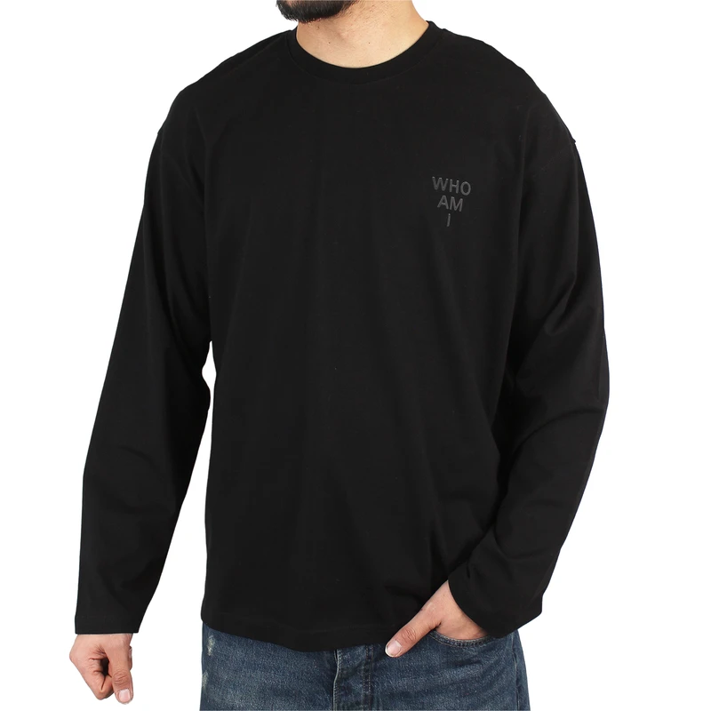 تی‌شرت اورسایز آستین بلند مردانه مدل meshlog