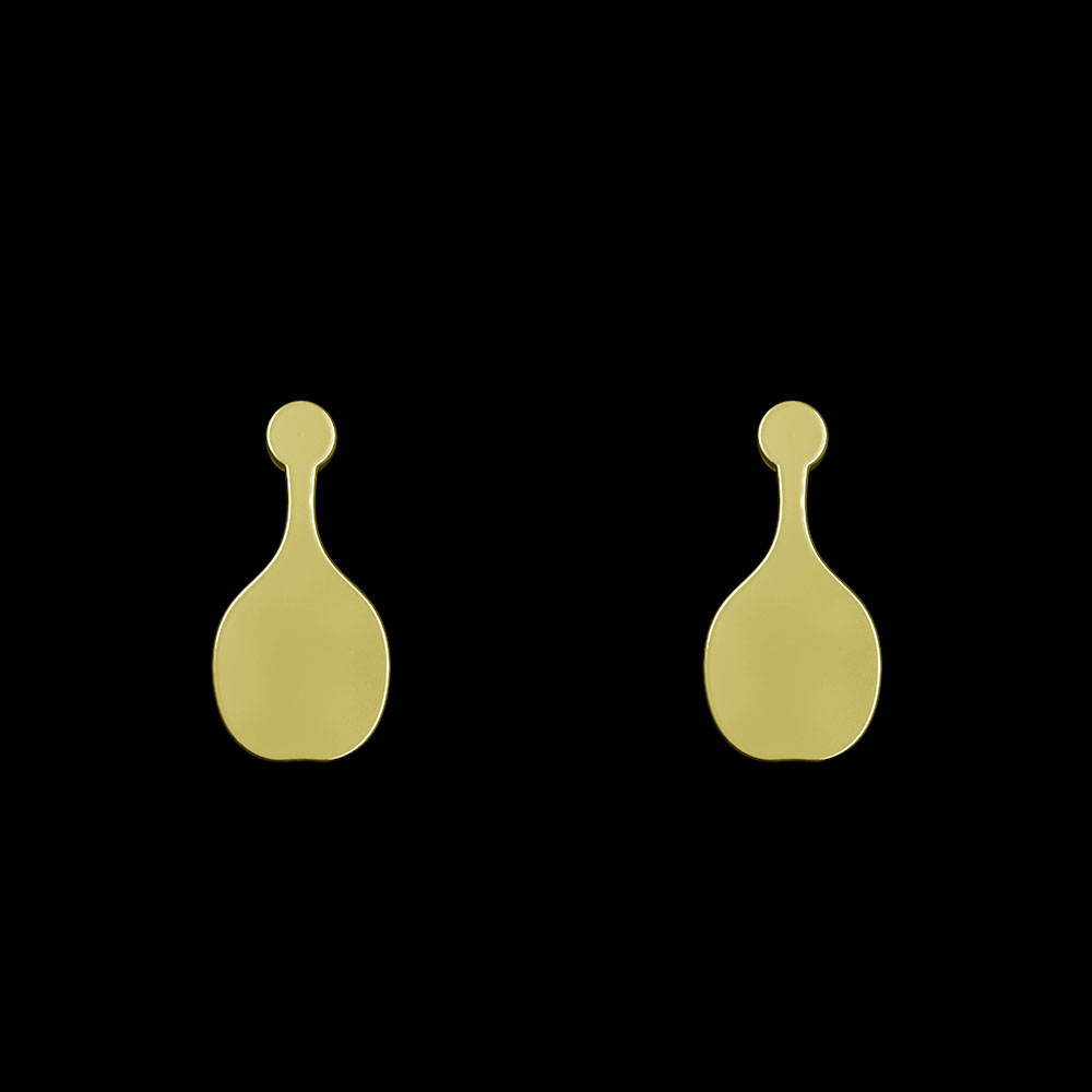 گوشواره طلا 18 عیار زنانه مدوپد مدل کوزه کد GA1-12009