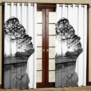 پرده مدل منظره شهر هازان پانچی کد 4292 سایز 140x200 سانتی متر