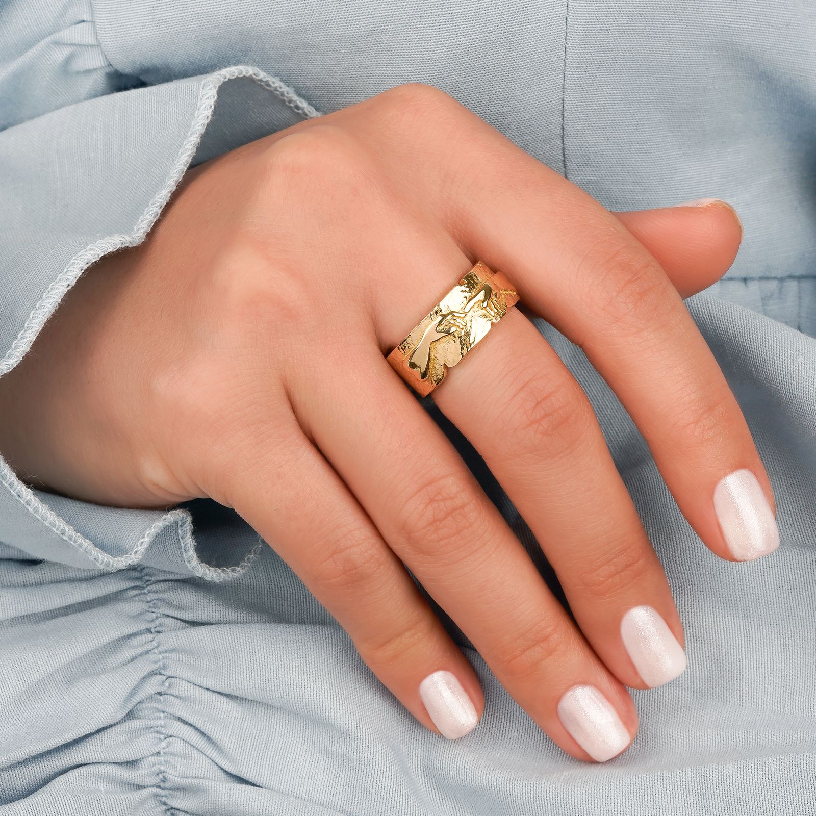 انگشتر طلا 18 عیار زنانه جواهری سون مدل 3623 -  - 4