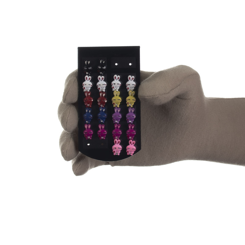 گوشواره دخترانه مدل خرگوش و انگری بردز مجموعه 2 عددی