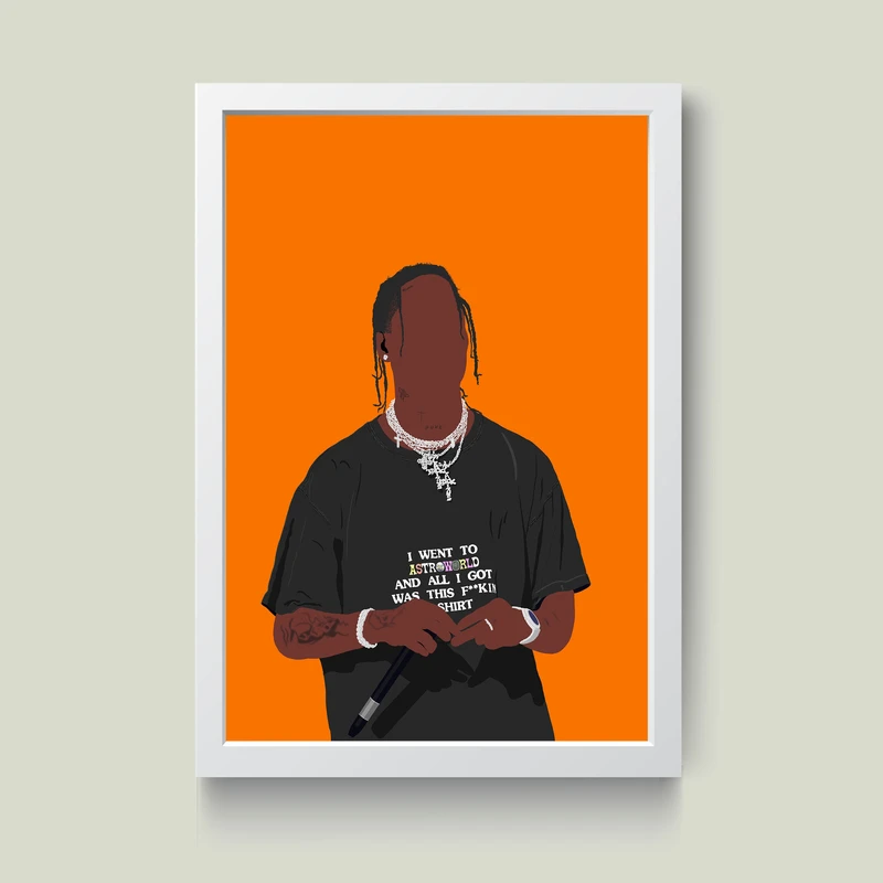 تابلو مدل تراویس اسکات Travis Scott کد m2591-w