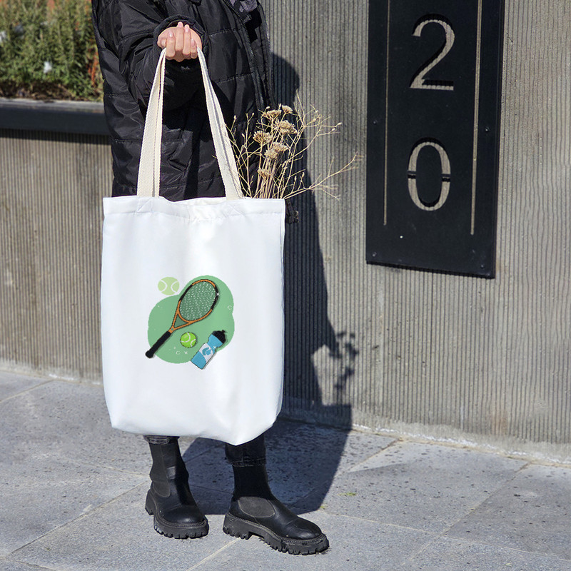 ساک خرید پارچه ای خندالو طرح تنیس مدل توت بگ کد 853