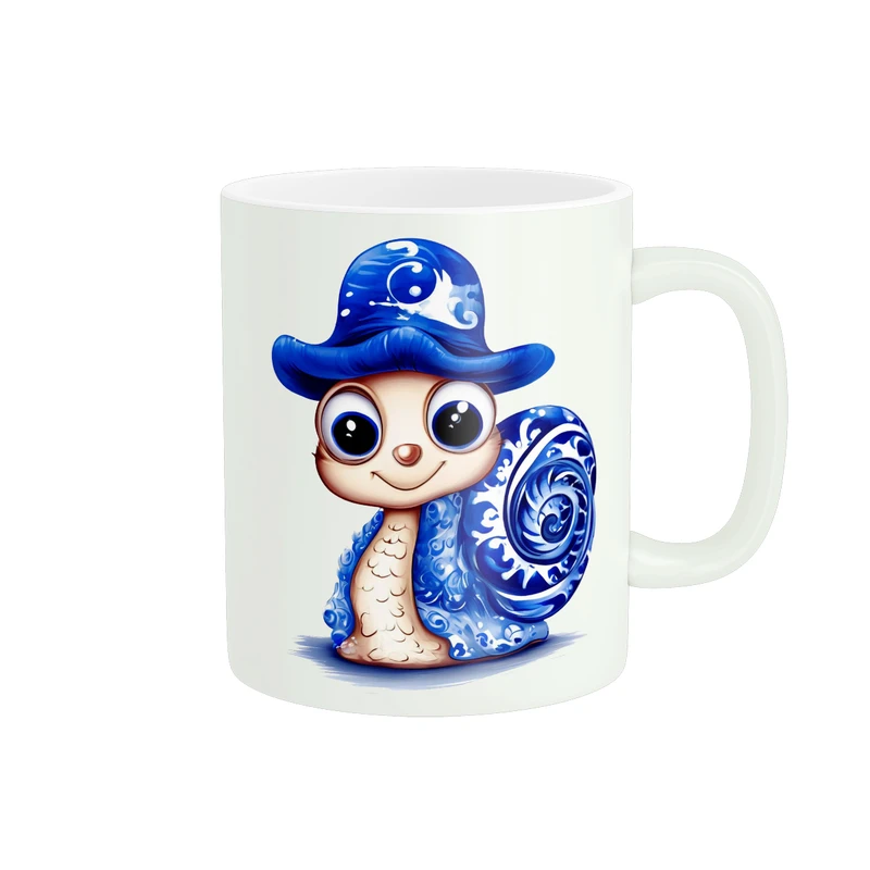 ماگ پاد آفرین طرح حلزون آبی کد1846