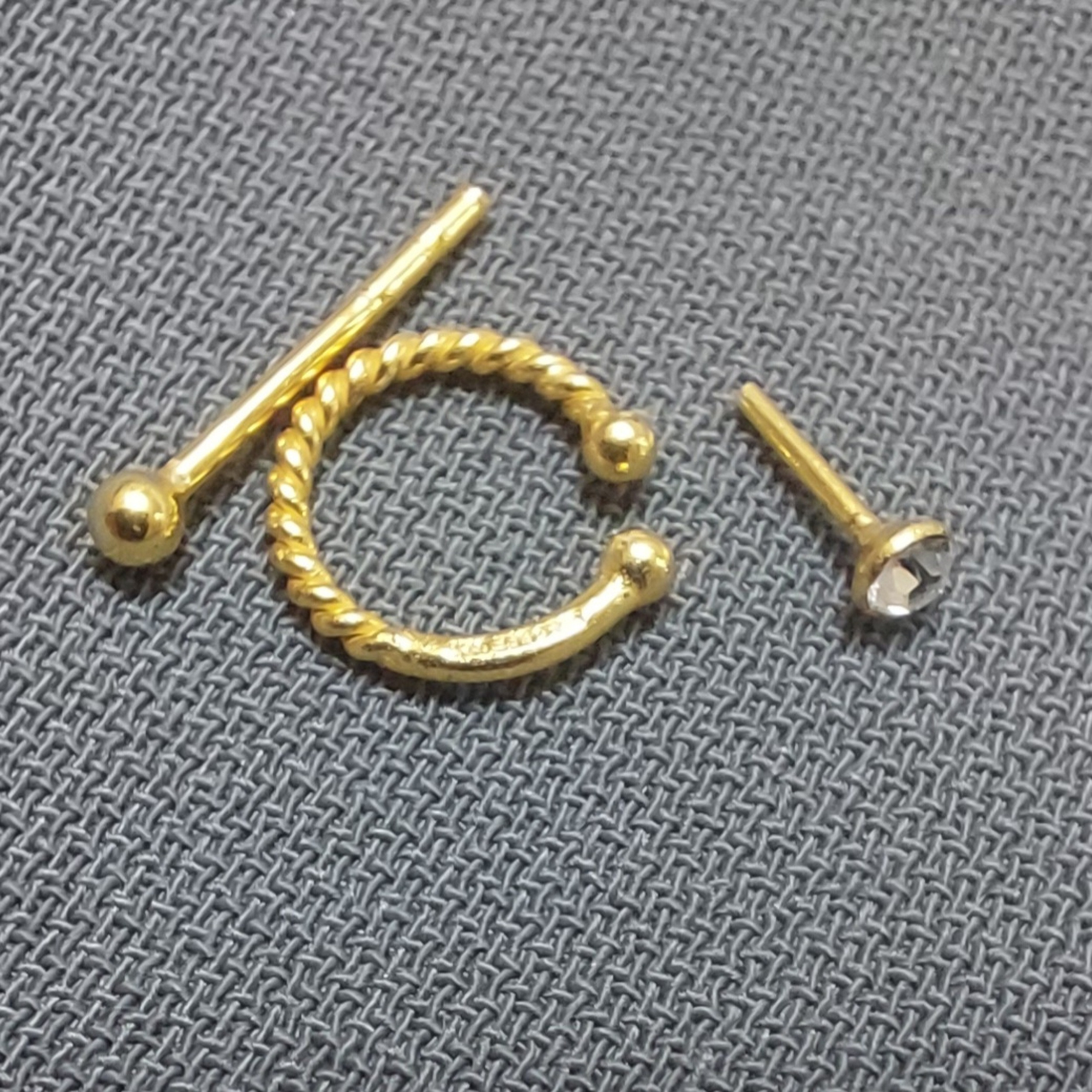 پیرسینگ نقره زنانه اکسسورایز مدل مروارید و کریستال مجموعه 3 عددی