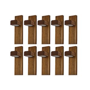 چراغ دیواری مدل چوبی کد W003L مجموعه 10 عددی