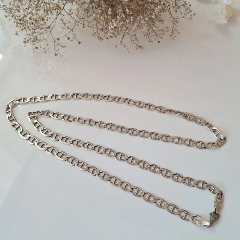 زنجیر نقره مردانه مدل T کد 039