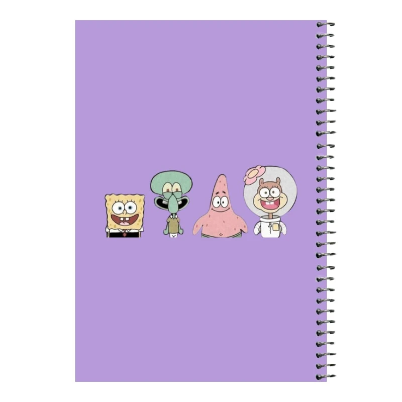 دفتر مشق 80 برگ اس جی مدل باب اسفنجی و دوستان کد۱     