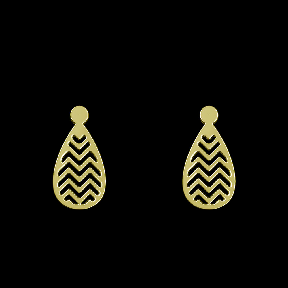 گوشواره طلا 18 عیار زنانه مدوپد مدل اشک کد GA1-12043