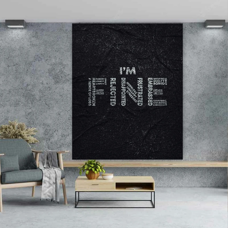 پوستر پارچه ای طرح I M FINE کد FP2094
