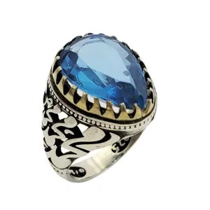 انگشتر نقره مردانه مدل توپاز کد 4531819