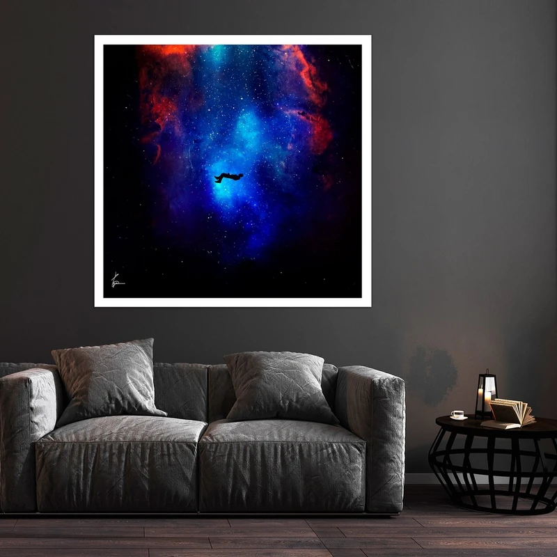 تابلو بکلیت طرح اعماق کهکشان مدل قاب شاسی W-S8265