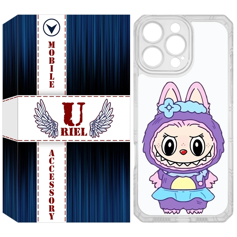 کاور یوریل مدل Clear کد 141 طرح لبوبو Labubu مناسب برای گوشی موبایل اپل iPhone 16 Pro