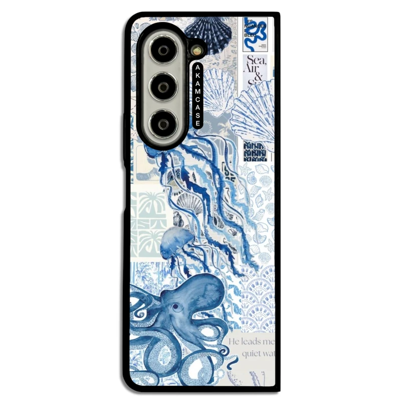 کاور آکام مدل AMC-WSGZFOLD5-BLUE-6 مناسب برای گوشی موبایل سامسونگ Galaxy Z Fold 5