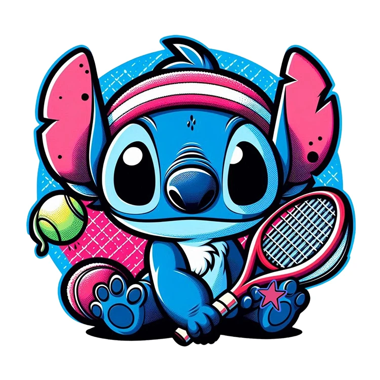 استیکر پارچه و لباس پاد آفرین مدل کارتونی استیچ کیوت بامزه کد S3872