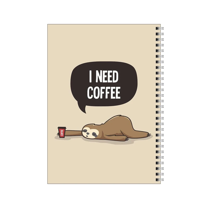 دفتر مشق 100 برگ بامبیلیپ طرح تنبل و قهوه کد 7605349