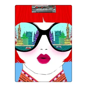 تخته شاسی طرح دختر و عینک کد 1811069 سایز A4