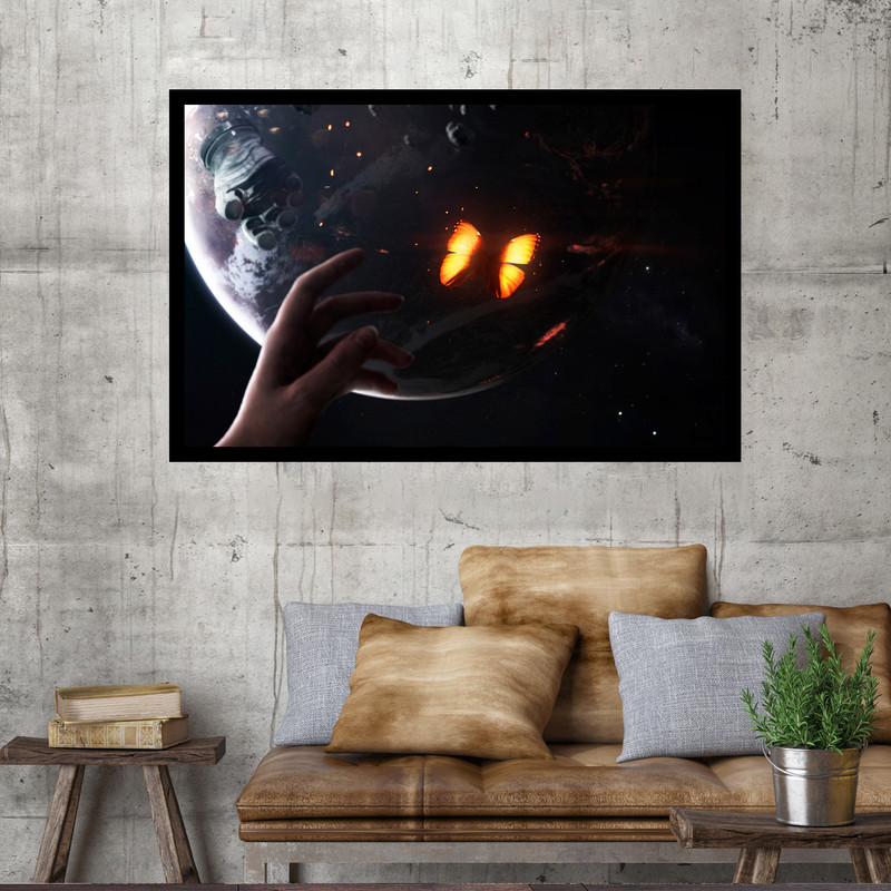 تابلو نوری بکلیت طرح فضایی و پروانه مدل B-MO1702