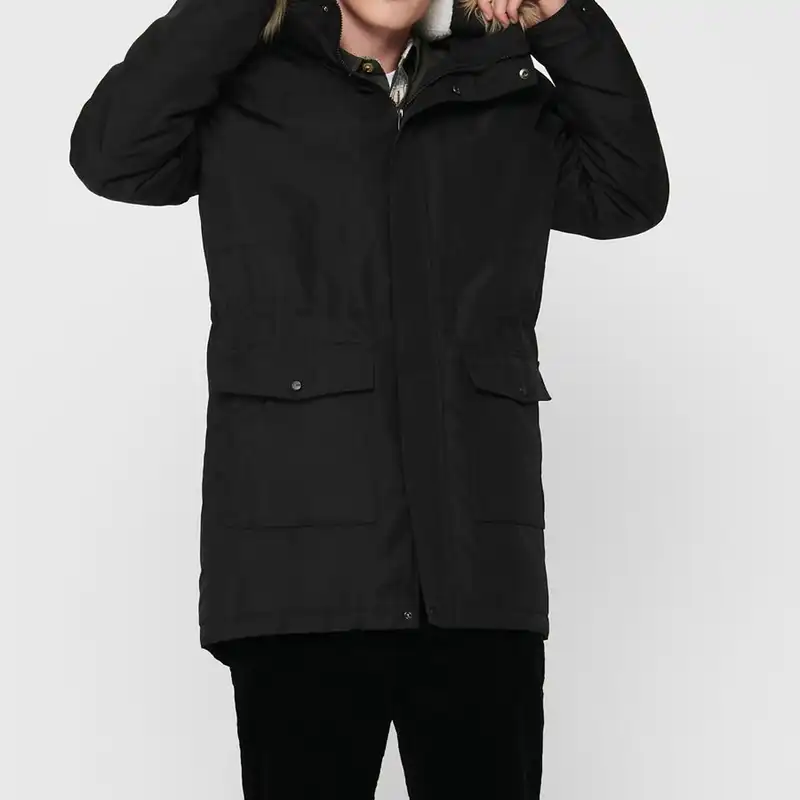 کاپشن مردانه اونلی اند سانز مدل LONG PARKA 001