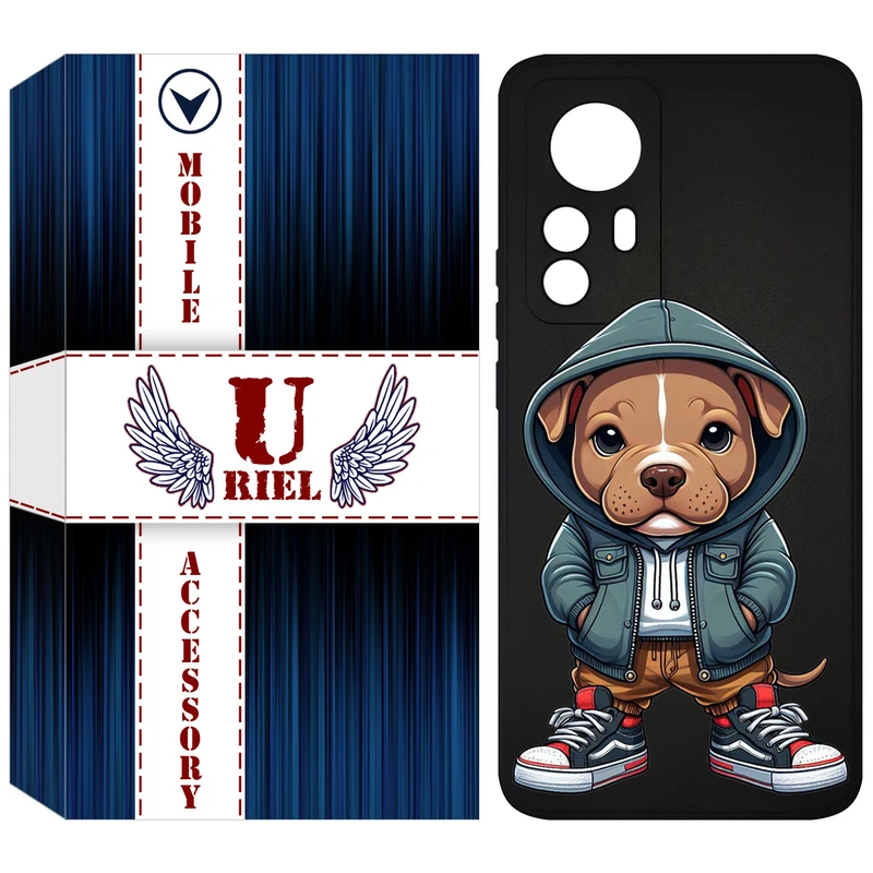 کاور یوریل قاب مدل KSH کد 66 طرح سگ قهوه ای مناسب برای گوشی موبایل شیائومی 12T Pro / Redmi K50 Ultra