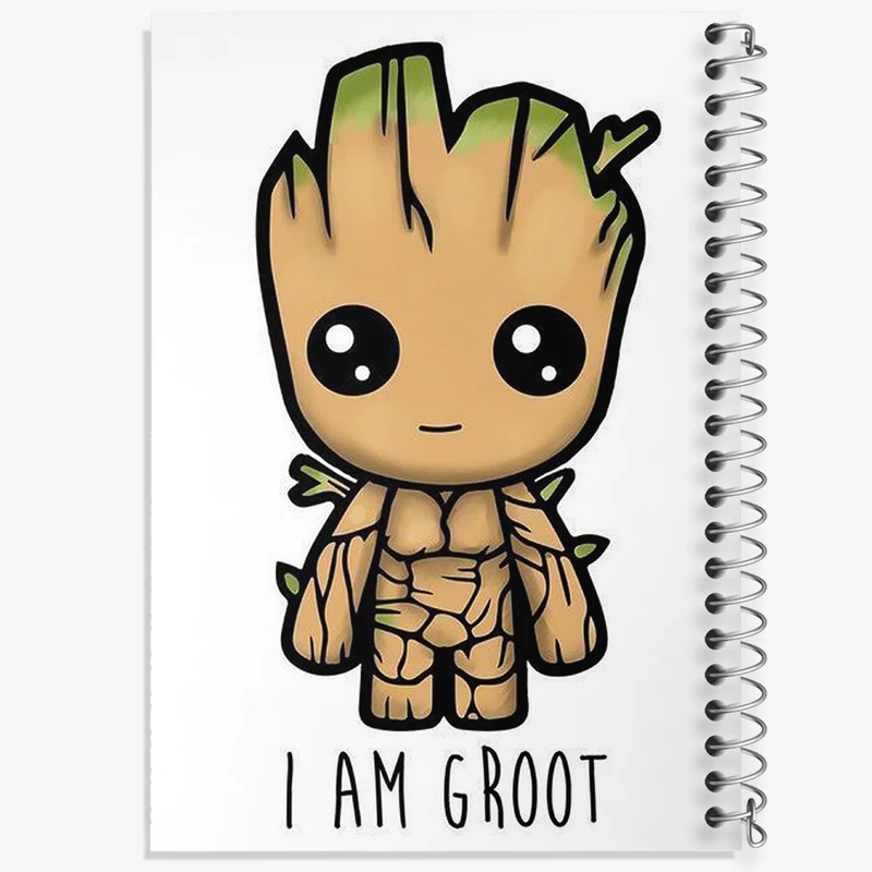 دفتر شطرنجی 50 برگ خندالو طرح گروت (Groot) کد N1854