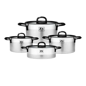 سرویس قابلمه و تابه استیل ۸ پارچه زیو مدل ZCS-1378/4S26
