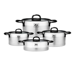 نقد و بررسی سرویس قابلمه و تابه استیل ۸ پارچه زیو مدل ZCS-1378/4S26 توسط خریداران