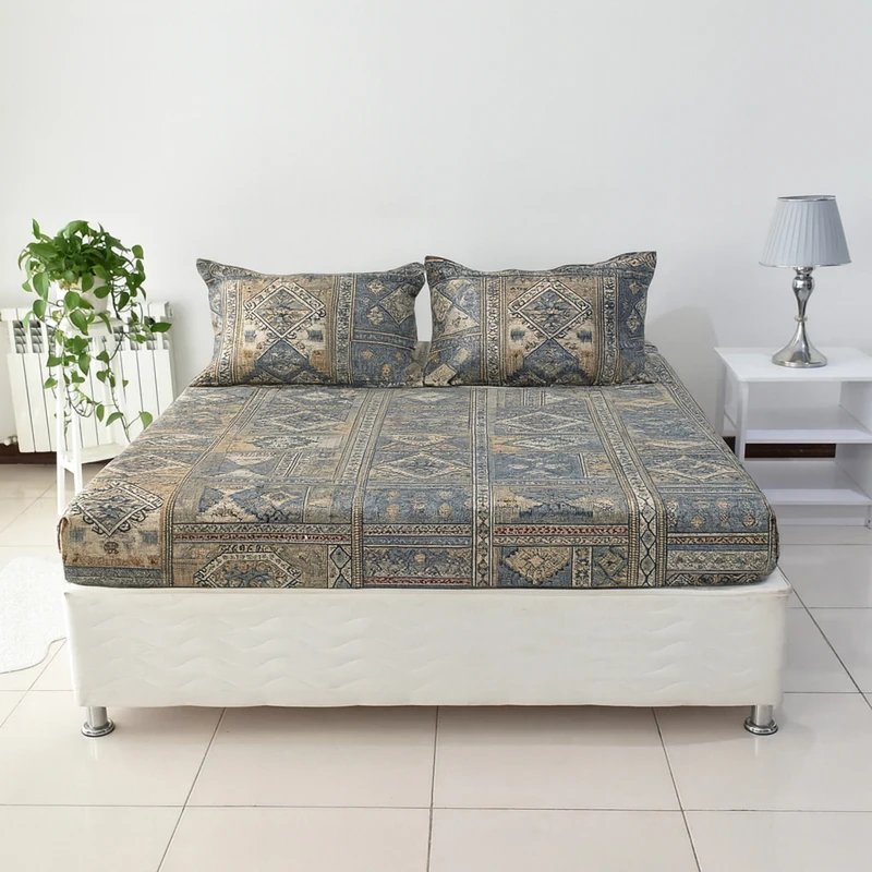 سرویس ملحفه 2 نفر 3 تکه ناتوسا مدل عالی قاپو کد 160